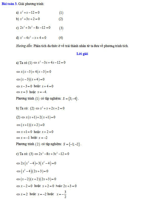 Phương trình quy vế phương trình bậc nhất một ấn 