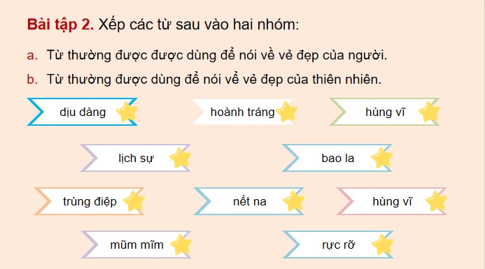 PowerPoint Luyện từ và câu: Mở rộng vốn từ Cái đẹp