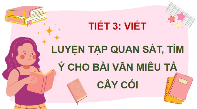 PowerPoint Tiếng Việt 4 Luyện tập quan sát, tìm ý cho bài văn miêu tả cây cối