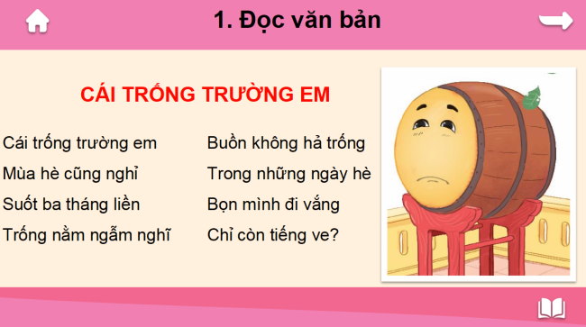 PowerPoint Tiếng Việt 2 Bài 11: Cái trống trường em