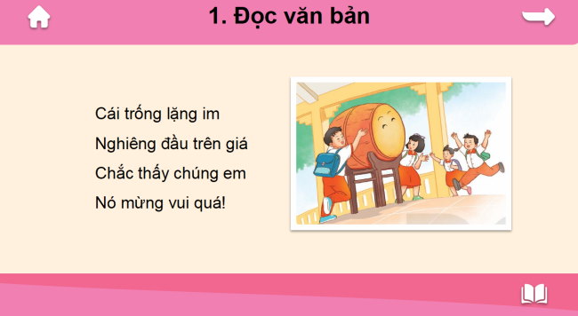 PowerPoint Tiếng Việt 2 Bài 11: Cái trống trường em