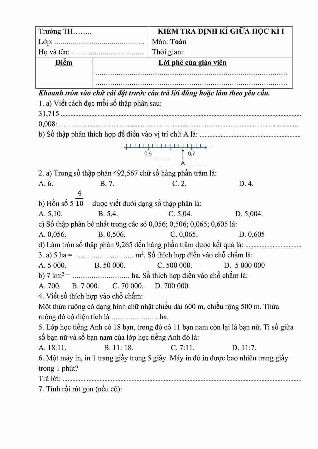 De thi giua ki 1 Toan 5 KNTT de so 2 1*807883