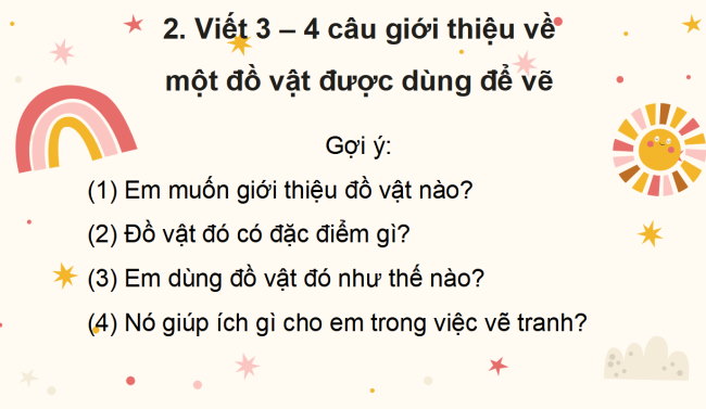 PowerPoint Tiếng Việt 2 Bài 14: Viết đoạn văn giới thiệu một đồ vật. Đọc mở rộng