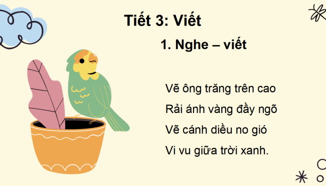 PowerPoint Tiếng Việt 2 Bài 14: Viết Em học vẽ