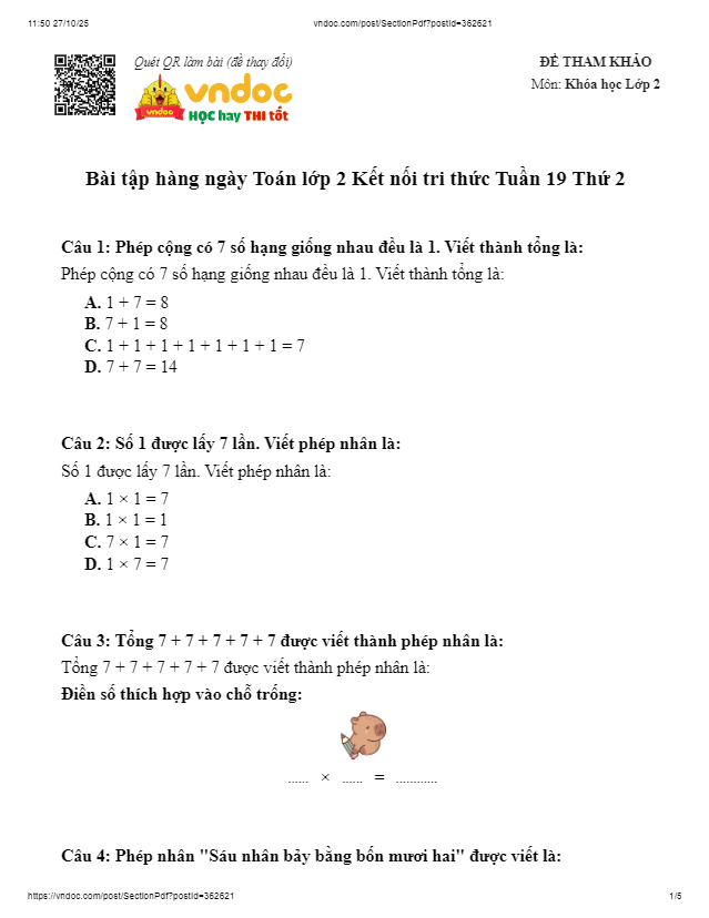 bthn toan lop 2 ket noi tri thuc tuan 19 thu 2*808119