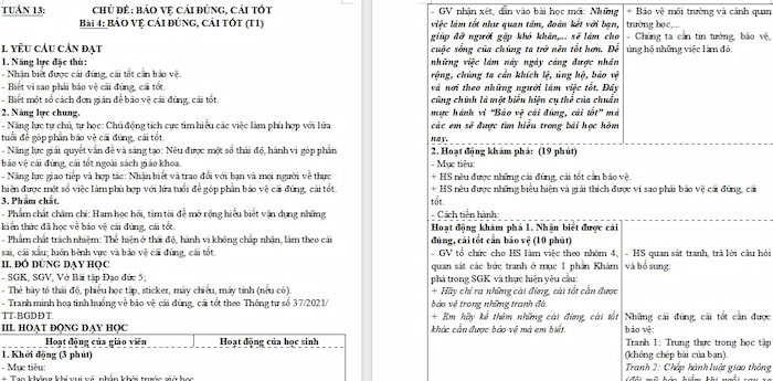 Giáo án Đạo đức 5 Bảo vệ cái đúng, cái tốt