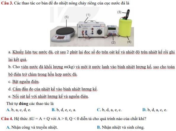 Đề thi giữa học kì 1 lớp 12 môn Vật lý