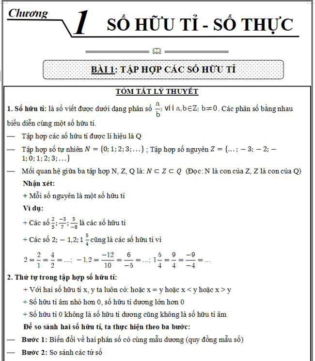 Bài tập dạy thêm Toán lớp 7