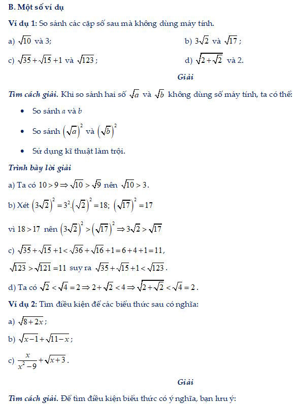 Căn bậc hai, căn thức bậc