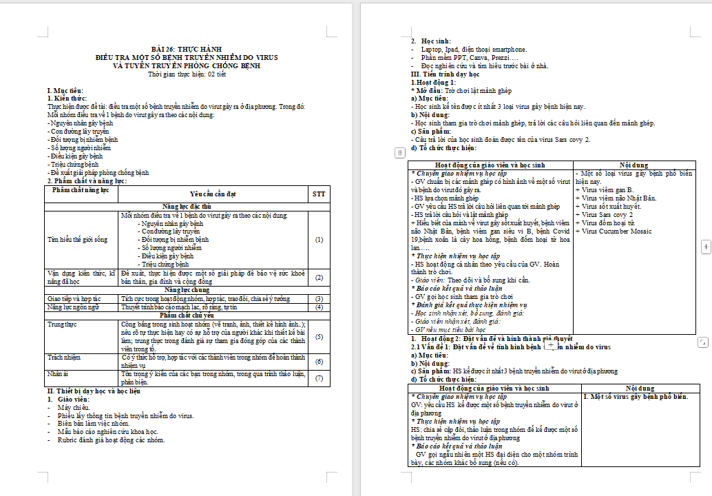 Giáo án PowerPoint Sinh học 10 Bài 26 Kết nối tri thức