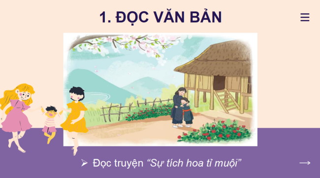 PowerPoint Tiếng Việt 2 Bài 25: Sự tích hoa tỉ muội