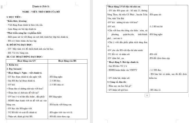 Giáo án Tiếng Việt 2 Bài 28: Viết Trò chơi của bố