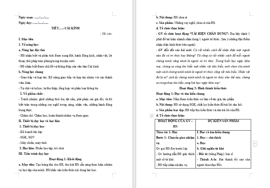 PowerPoint Ngữ văn 8 Bài 4 Cái kính