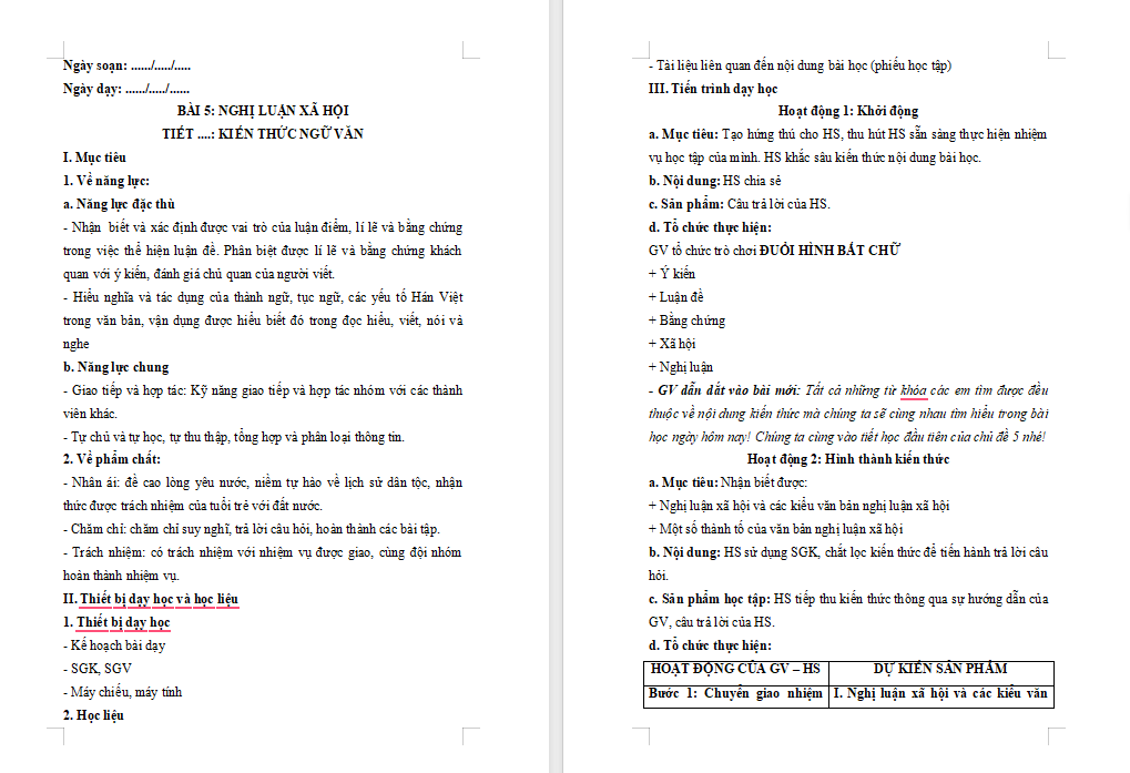 PowerPoint Ngữ văn 8 Bài 5 Kiến thức ngữ văn