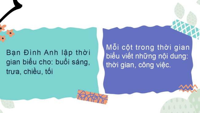 PowerPoint Tiếng Việt 2 Bài 4: Viết thời gian biểu