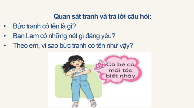 PowerPoint Tiếng Việt 2 Bài 4: Đặt tên cho bức tranh