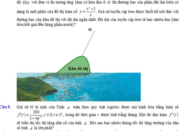 Tổng hợp các bài toán thức tế khảo sát hàm phân thức hữu tỉ