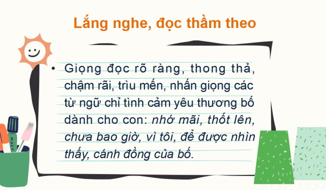 PowerPoint Tiếng Việt 2 Bài 2: Đọc Cánh đồng của bố