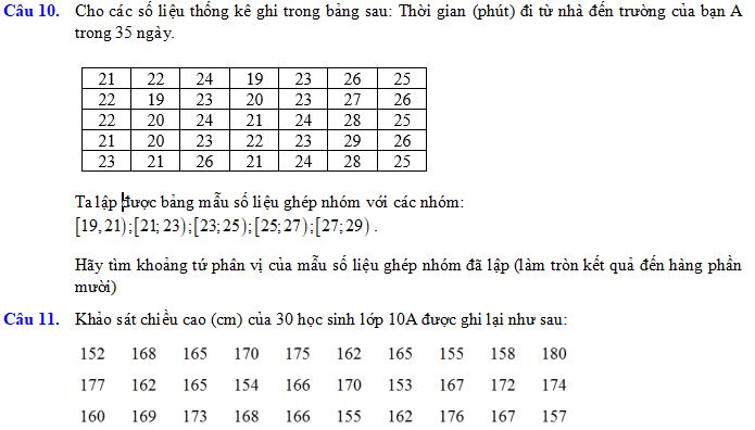 Số đặc trưng đo mức độ phân tán mẫu số liệu ghép nhóm