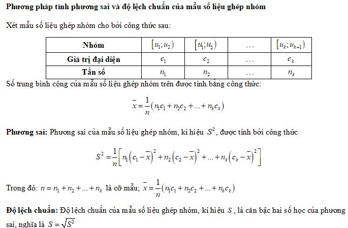 Phương sai và độ lệch chuẩn
