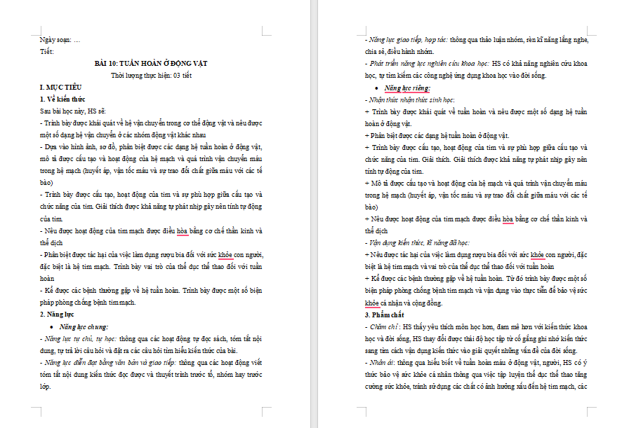 Giáo án PowerPoint Sinh học 11 Kết nối Bài 10