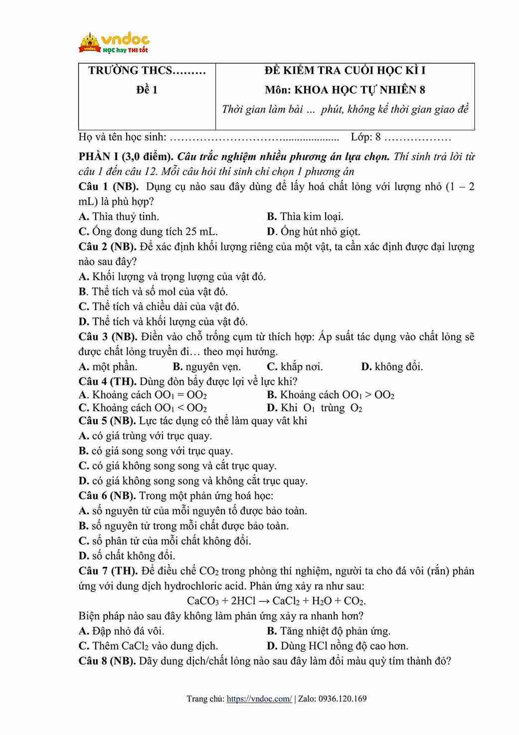 de thi hoc ki 1 khoa hoc tu nhien 8 ket noi tri thuc cv 7991 de 1 hinh anh 0 2*816470