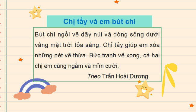 PowerPoint Tiếng Việt 2 Bài 4: Nghe - viết Chị tẩy và em bút chì, Phân biệt c/k, d/r, ươn/ương