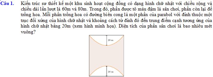 Bài tập về Ứng dụng tích phân