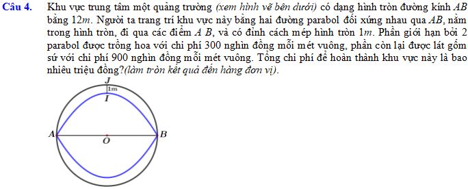 Bài tập về Ứng dụng tích phân
