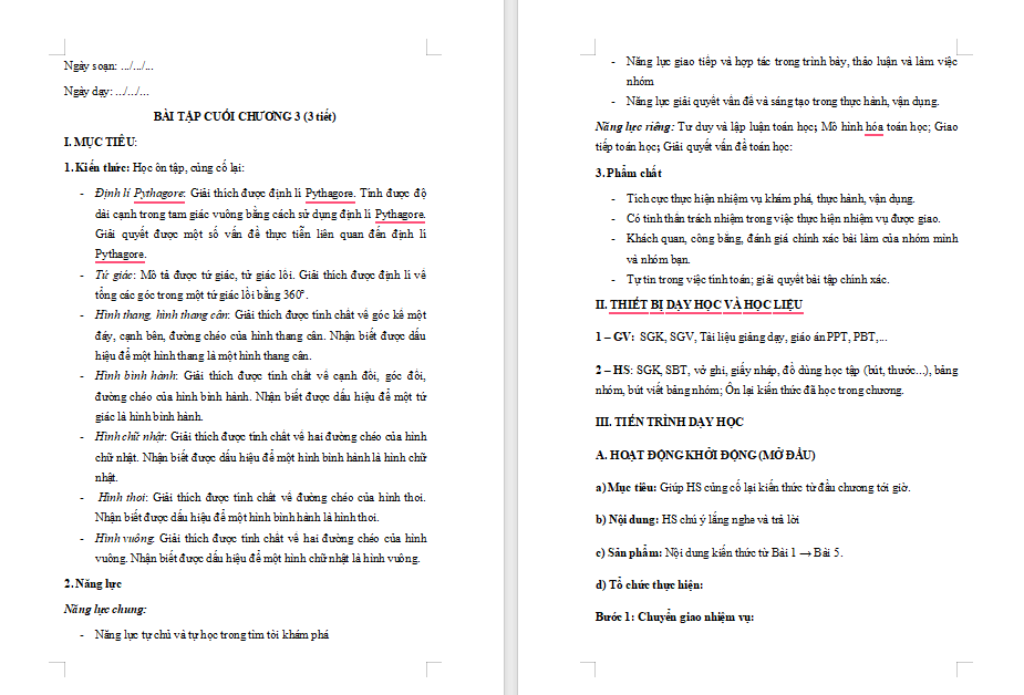 PowerPoint Toán 8 Bài tập cuối chương 3