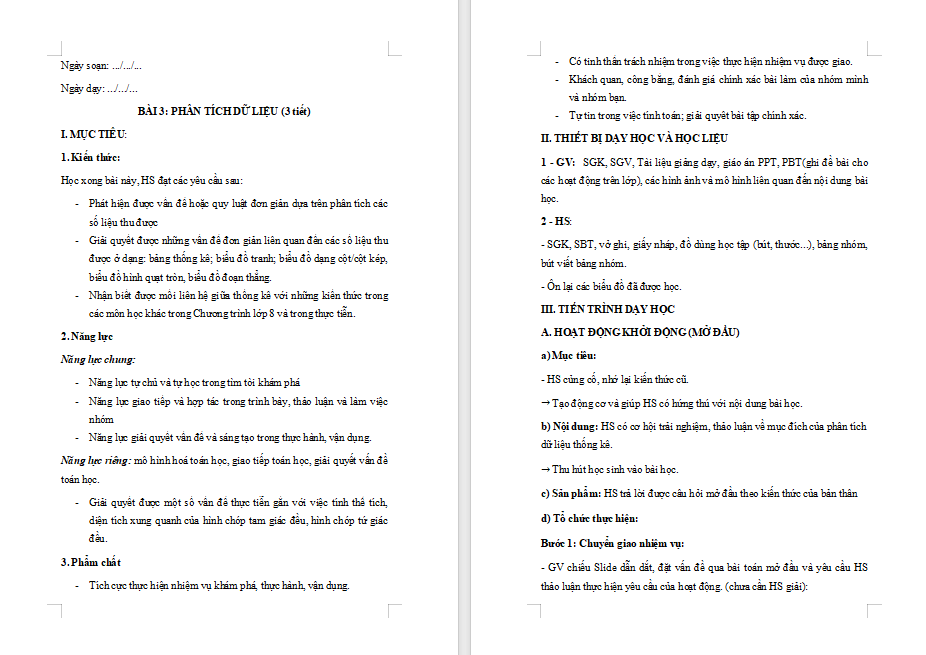 Giáo án PowerPoint Toán 8 Chân trời sáng tạo Bài 3