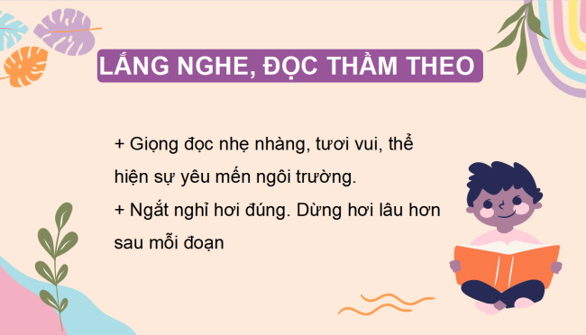 PowerPoint Tiếng Việt 2 Bài 3: Đọc Yêu lắm trường ơi!