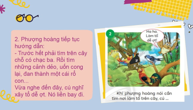 PowerPoint Tiếng Việt 2 Bài 4: Nghe - kể Loài chim học xây tổ