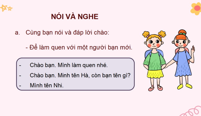 PowerPoint Tiếng Việt 2 Bài 2: Nói và đáp lời chào, lời khuyên bảo