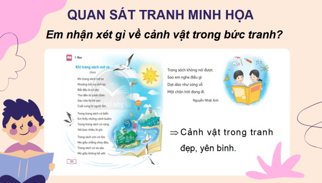 PowerPoint Tiếng Việt 2 Bài 3: Đọc Khi trang sách mở ra...