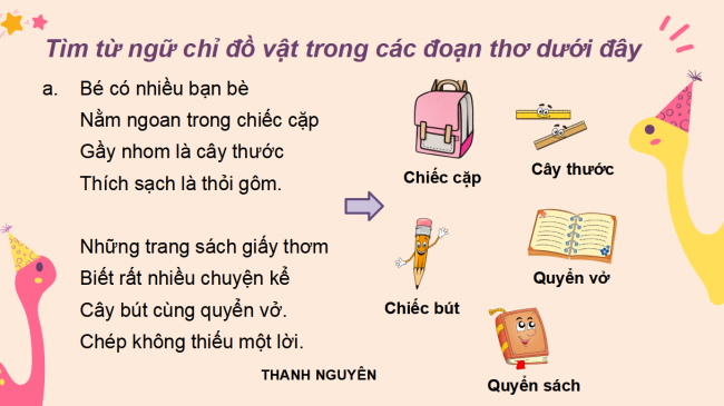 PowerPoint Tiếng Việt 2 Bài 3: Từ chỉ sự vật. Đặt và trả lời câu hỏi Để làm gì?