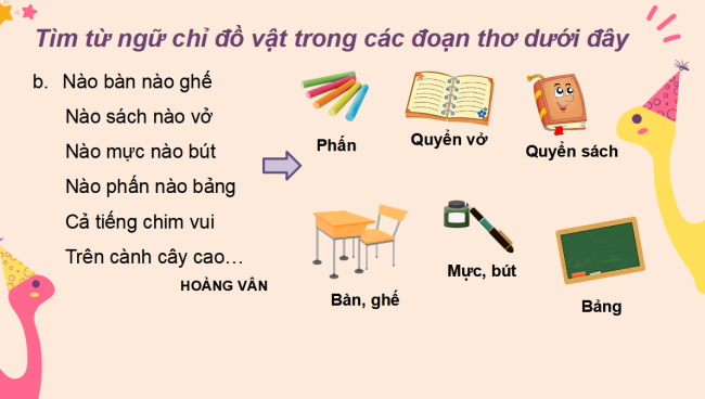 PowerPoint Tiếng Việt 2 Bài 3: Từ chỉ sự vật. Đặt và trả lời câu hỏi Để làm gì?