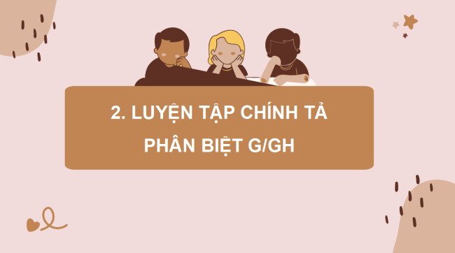 PowerPoint Tiếng Việt 2 Bài 4: Nghe - viết Mỗi người một vẻ, Phân biệt g/gh, ay/ây, an/ang