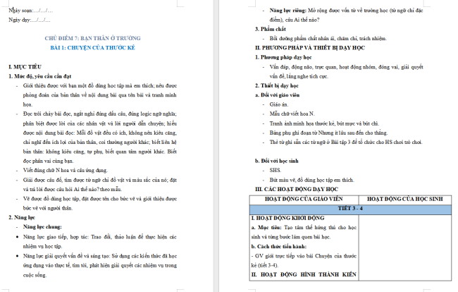 Giáo án Tiếng Việt 2 Bài 1: Từ chỉ sự vật. Câu kiểu Ai thế nào?