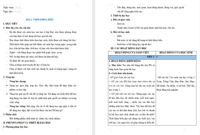 Giáo án Tiếng Việt 2 Bài 2: Nghe - viết Chuyện của thước kẻ, Phân biệt g/gh, ch/tr, ao/au