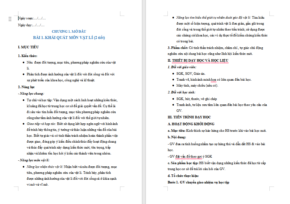 Giáo án PowerPoint Vật lí 10 Bài 1 Chân trời sáng tạo