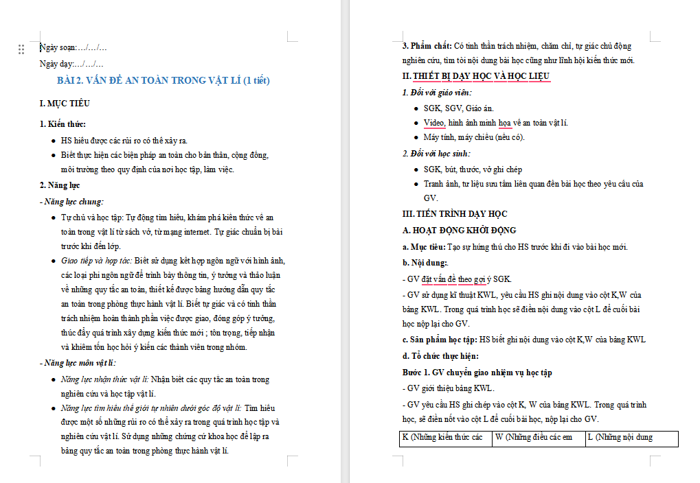 Giáo án PowerPoint Vật lí 10 Bài 2 Chân trời sáng tạo