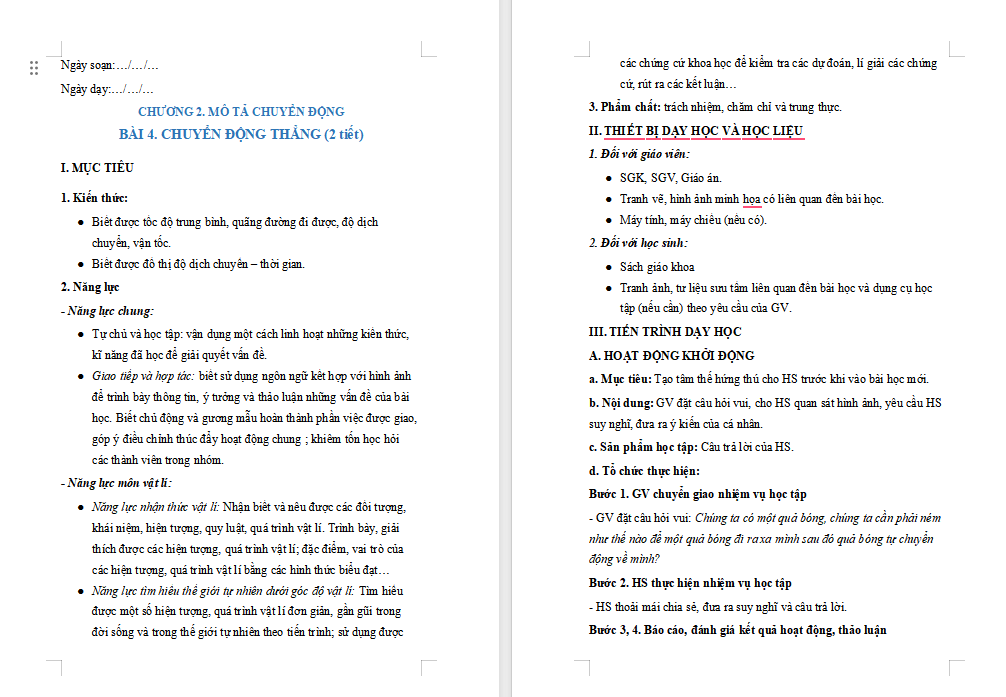 Giáo án PowerPoint Vật lí 10 Bài 4 Chân trời sáng tạo