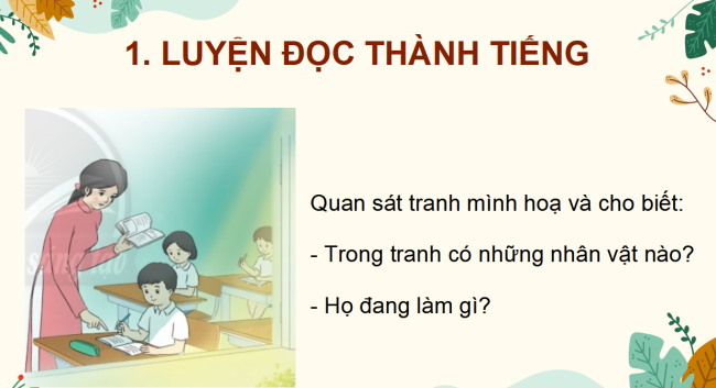 PowerPoint Tiếng Việt 2 Bài 3: Đọc Cô giáo lớp em