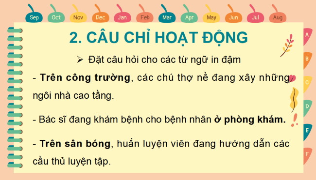PowerPoint Tiếng Việt 2 Bài 3: Từ chỉ người, chỉ hoạt động. Đặt câu hỏi Ở đâu?