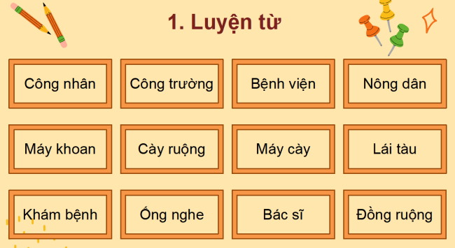 PowerPoint Tiếng Việt 2 Bài 4: Mở rộng vốn từ Nghề nghiệp (tiếp theo)
