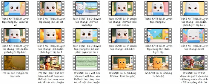 Bộ Video AI hỗ trợ soạn giáo án Lớp 5
