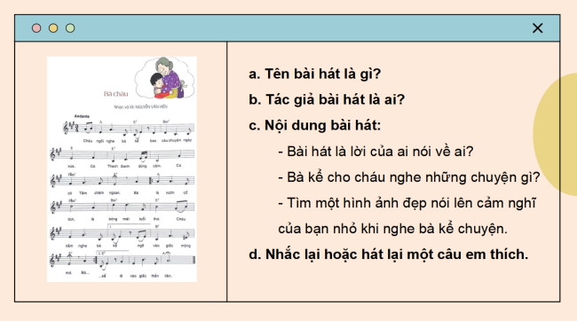 PowerPoint Tiếng Việt 2 Bài 12: Nghe - trao đổi về nội dung bài hát Bà cháu