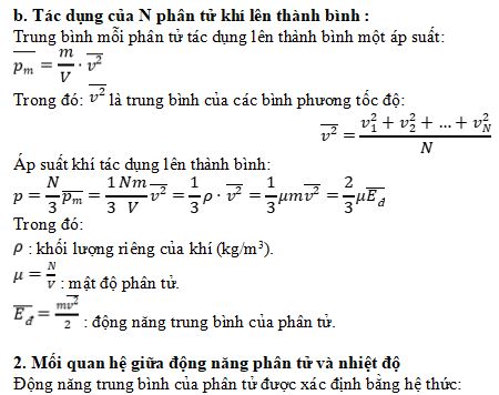 Áp suất khí theo mô hình động lực phân tử