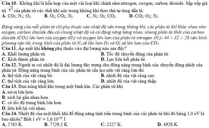 Áp suất khí theo mô hình động lực phân tử